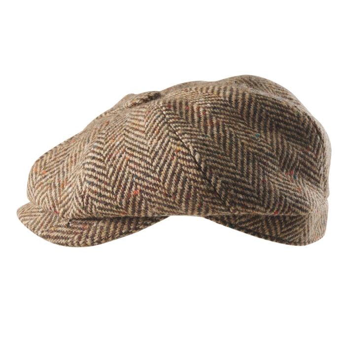 Cordings Donegal Tweed Flat Cap